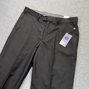 Demantie Italy Tissuto Dress Pants Mens 36 x 30 Black Tetron Style MP101 NWT